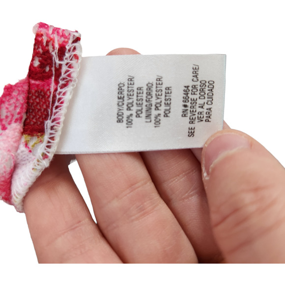 Studio One Womens 18 Sleeveless Floral Pink Roses Lace A-Line Dress Knee Length - Picture 12 of 13